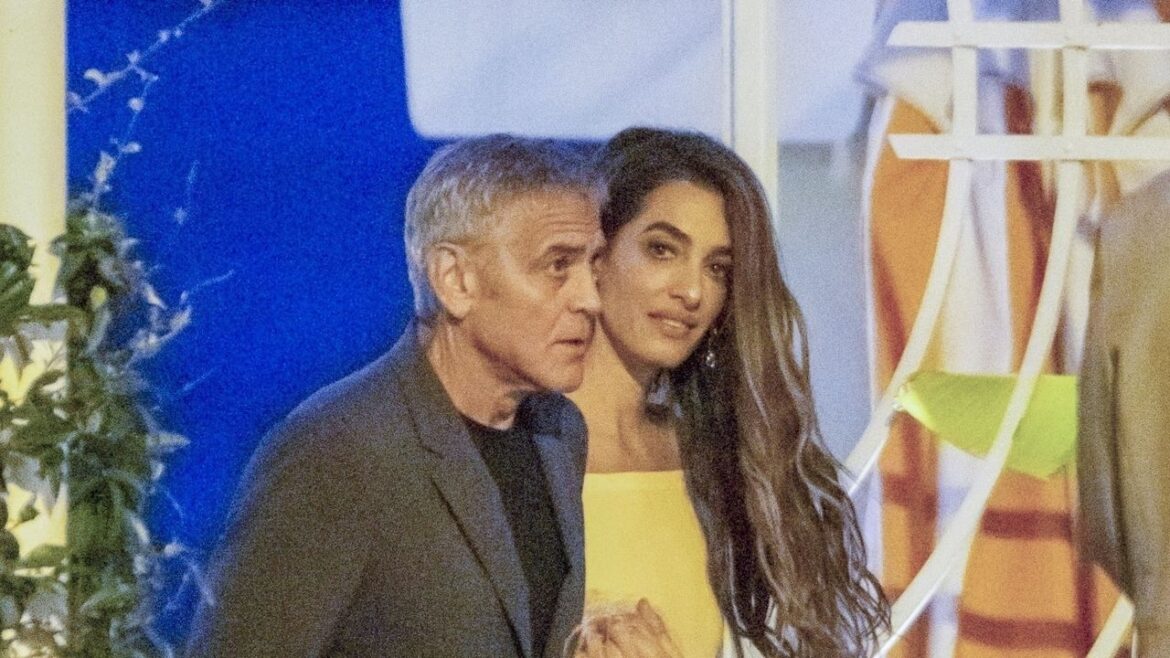 Amal Clooney Continues Her Bridal Streak in a Feathered Mini