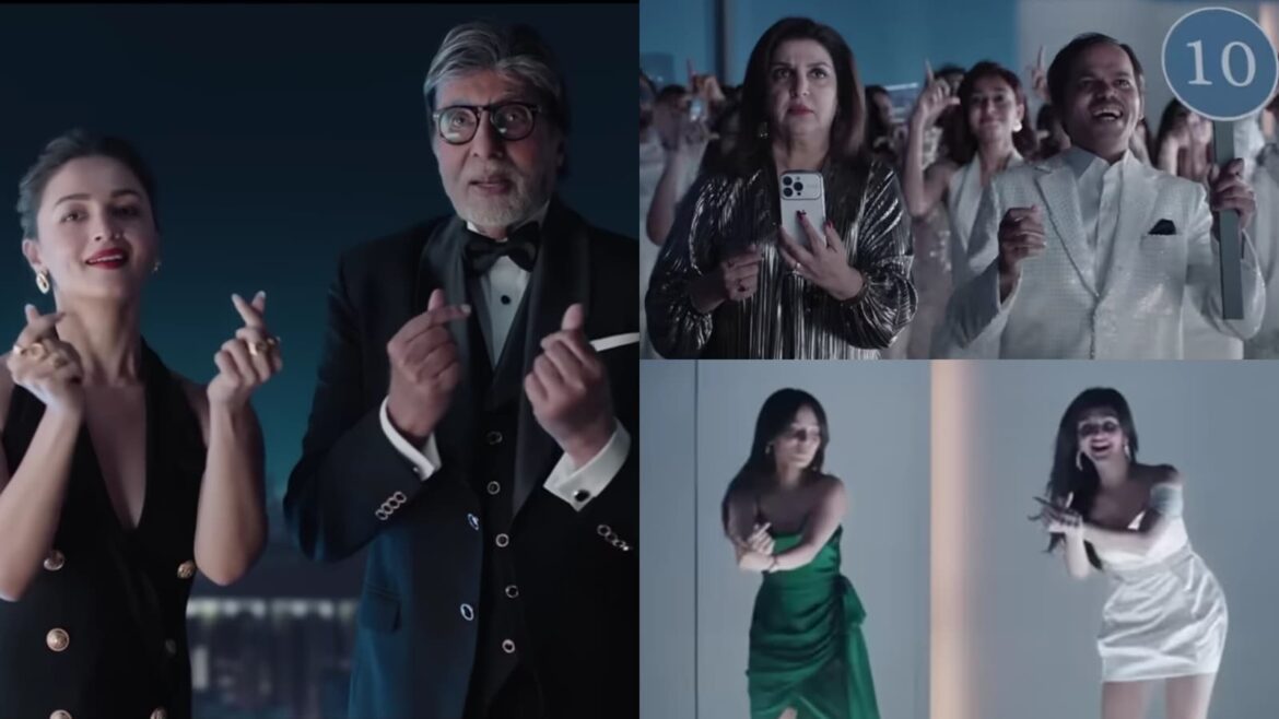Amitabh Bachchan and Alia Bhatt dance with Sreeleela, Farah Khan and Dilip give commentary in Om Shanti Om-style ad | Bollywood