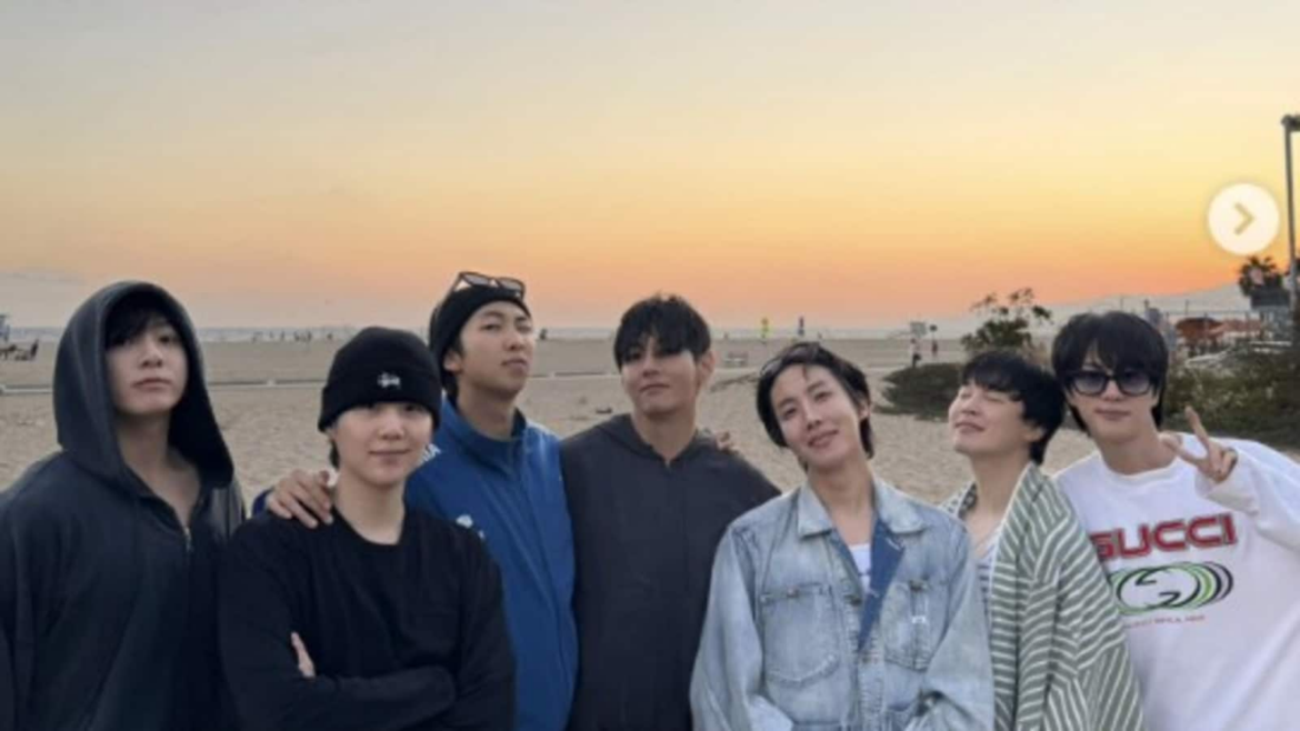 BTS spends day off at LA beach amid recording new album; J-Hope shares photos