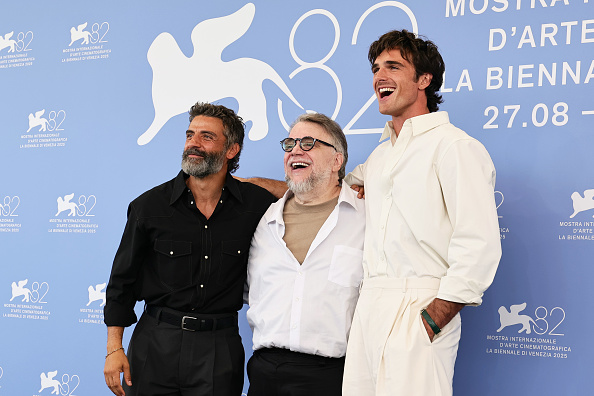 Oscar Isaac, Guillermo del Toro and Jacob Elordi