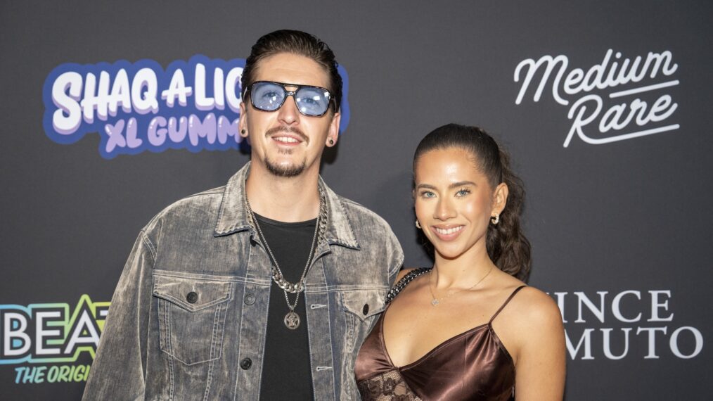 Hunter Fieri and Tara Bernstein arrive at Shaq