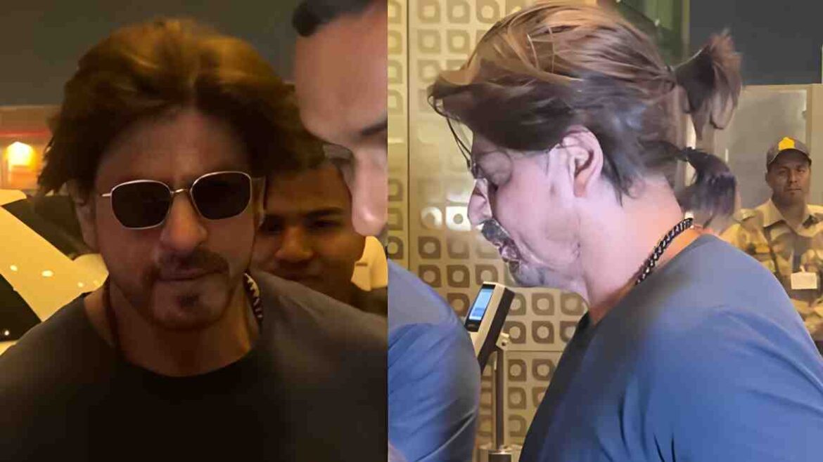 The King Of Bollywood's Bold New Look: Shah Rukh Khan's Sleek Ponytail At Ganpati Festivities | Glamsham.com