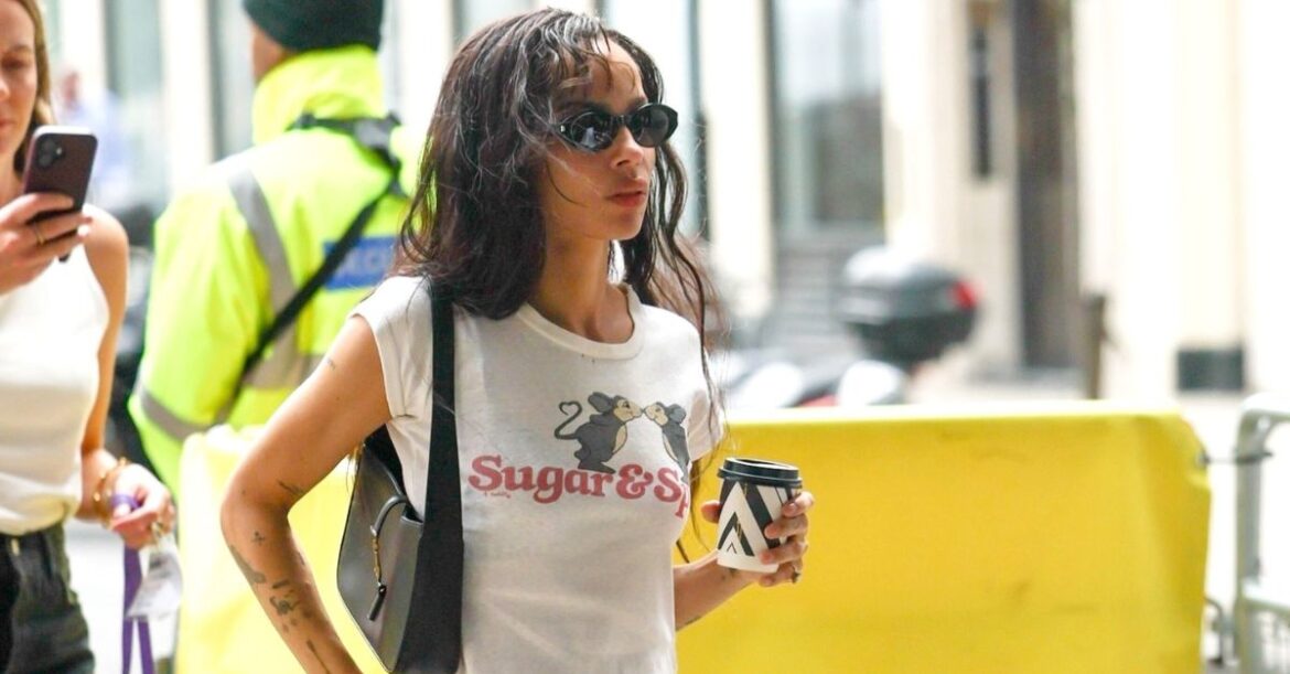 Zoë Kravitz's Chic Shoes Made Her Black Trousers Feel So 2025