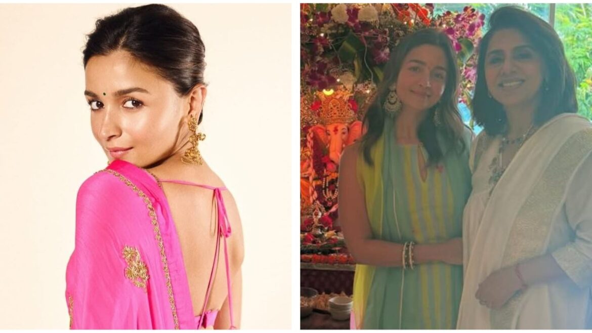 Alia Bhatt celebrates Ganesh Chaturthi with ‘sasu ma’ Neetu Kapoor, gorges on modaks. See pics | Bollywood