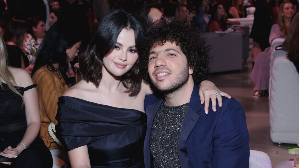 Selena Gomez and Benny Blanco attend the Second Annual Rare Impact Fund Benefit Supporting Youth Mental Health