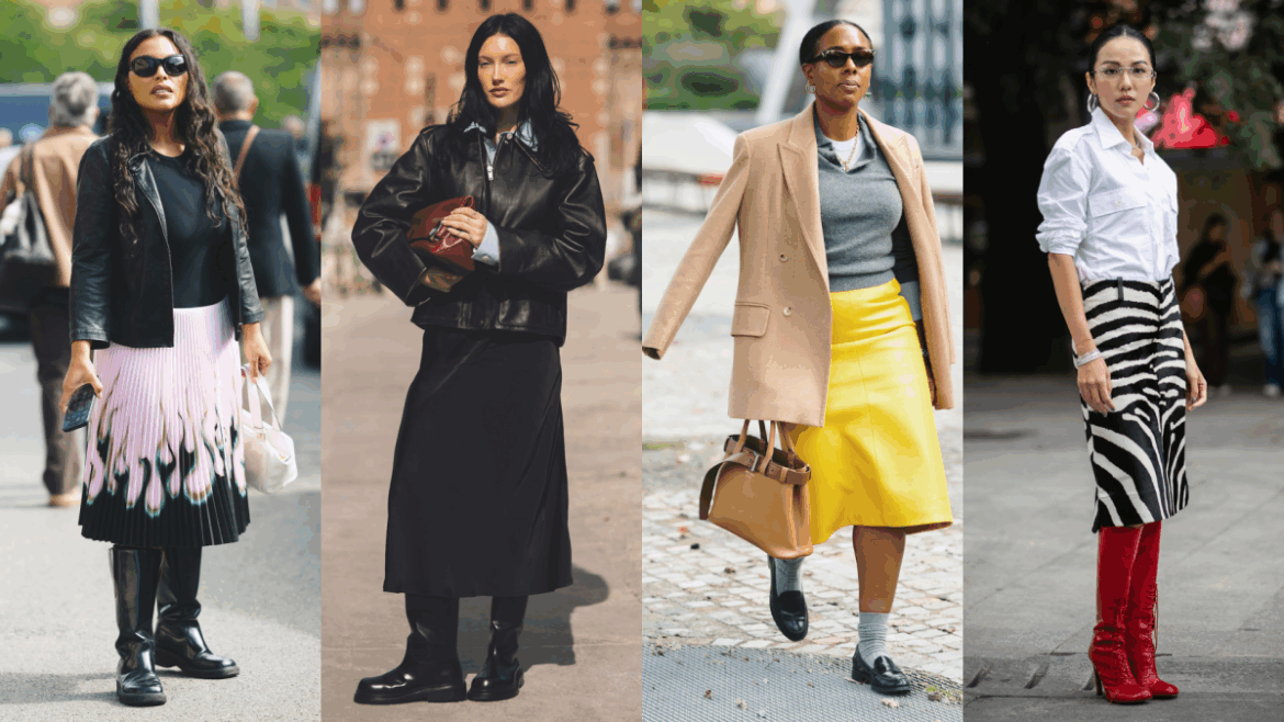 Eclectic Midi-Length Skirts Are a Milan Street Style Go-To