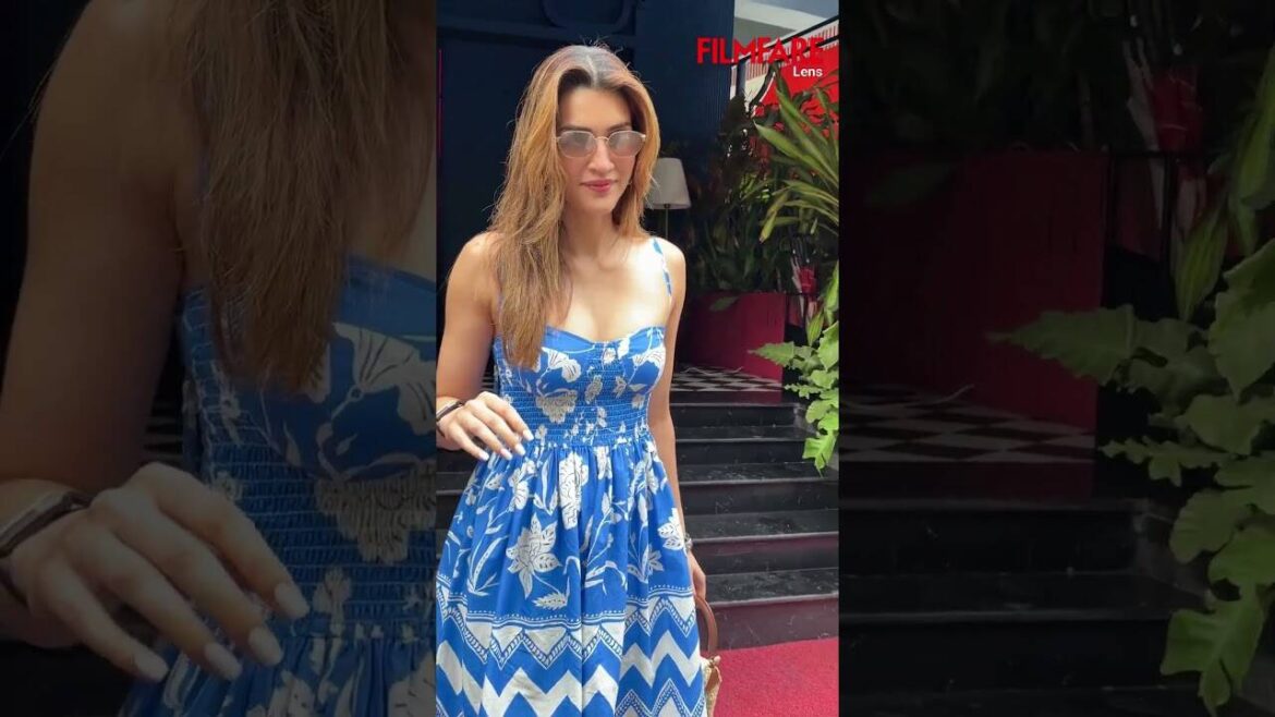 KritiSanon stepped out in style in a stunning floral dress looking absolutely adorable