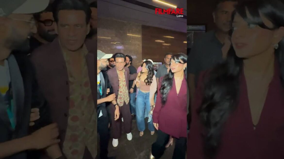 ManojBajpayee was spotted at the premiere of Jugnuma looking sharp and spreading smiles.