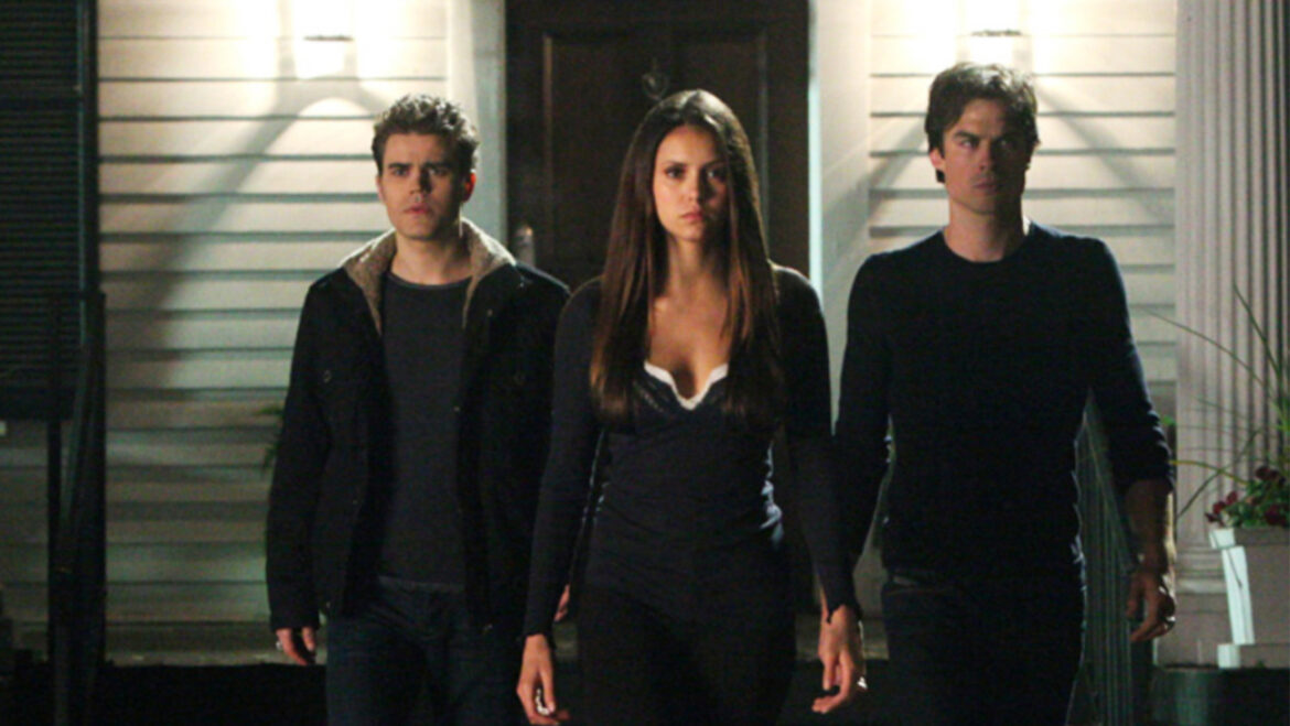 Paul Wesley, Nina Dobrev and Ian Somerhalder in 'The Vampire Diaries' season 4.