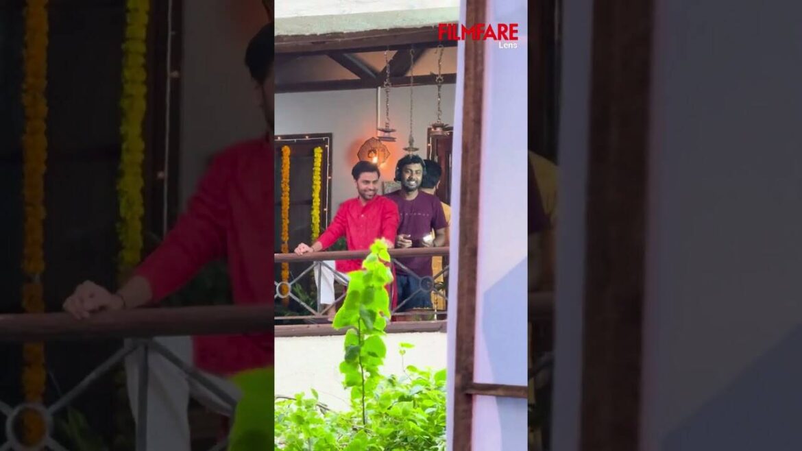 RanbirKapoor was spotted in a vibrant mood as he celebrated the festive spirit