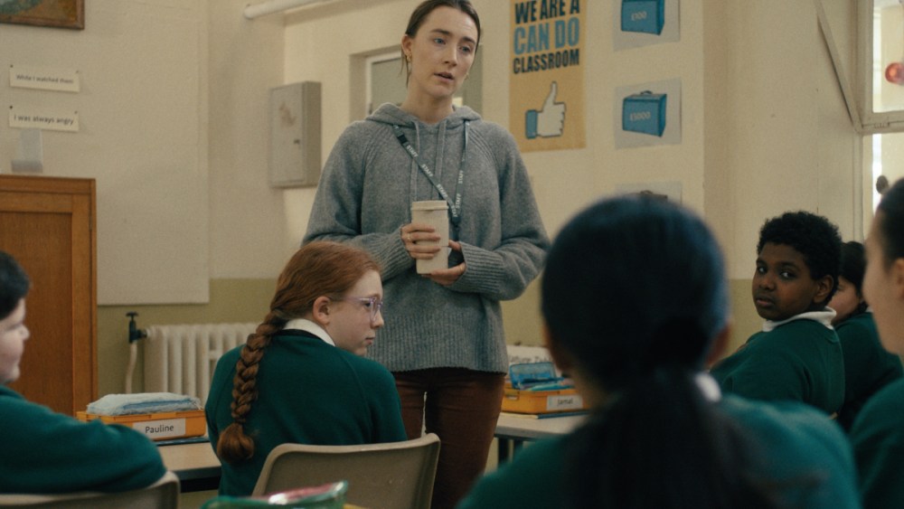 Saoirse Ronan in a Very Dark Classroom Comedy