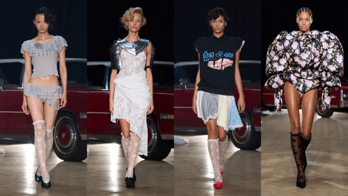 Yuhan Wang Spring 2026 Reimagines 'Mulholland Drive' From a Hyperfeminine Perspective