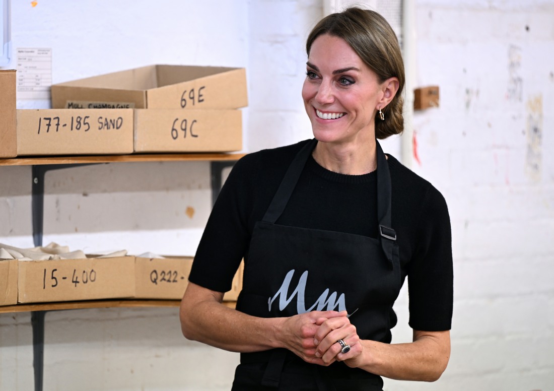 bitchy | Princess Kate wore an ‘MM’ apron for one of her photo-ops this week