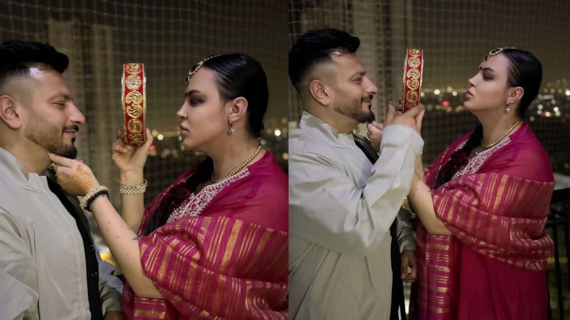 A Moment Frozen In Time!" Rishabh Tandon's Last Karwa Chauth Post With Wife Olesya Goes Viral, Showcasing Their Unbreakable Bond! | Glamsham.com