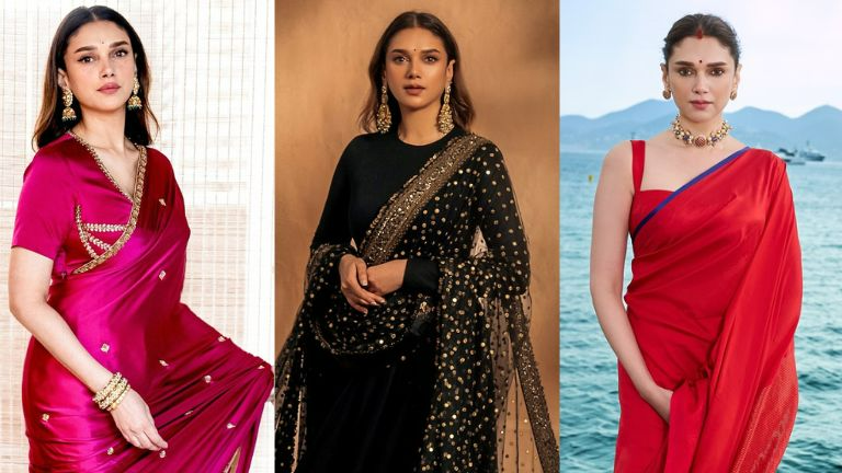 Sarees, Lehengas To Kurta Sets, Aditi Rao Hydari’s Traditional Wardrobe is Worth Raiding