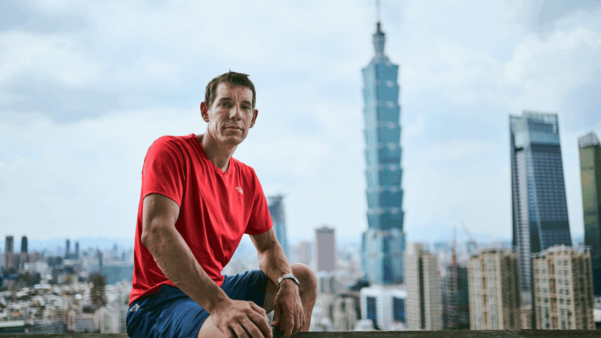 Alex Honnold for 'Skyscraper Live.'