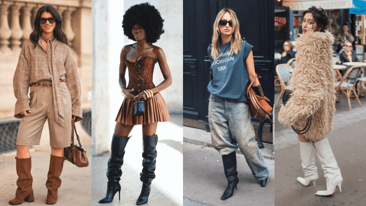 At Paris Fashion Week, Slouchy Boots Are the Street Style Crowd's Footwear of Choice