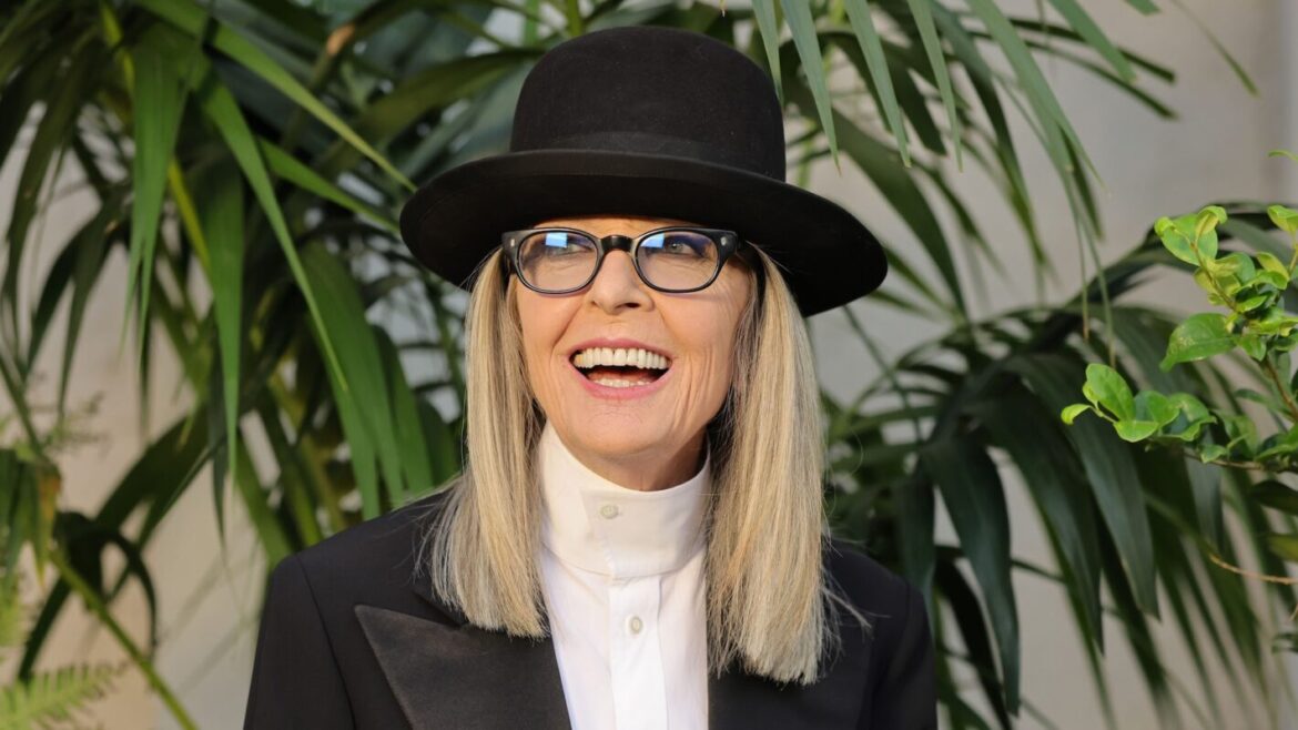 SAN MARINO, CALIFORNIA - OCTOBER 13: Diane Keaton attends the Ralph Lauren SS23 Runway Show at The Huntington Library, Art Collections, and Botanical Gardens on October 13, 2022 in San Marino, California. (Photo by Amy Sussman/Getty Images)