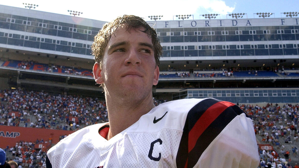 Ole Miss quarterback Eli Manning leaves The Swamp with a victory Saturday, October 4, 2003 at Ben Hill Griffin Stadium, Gainesville. Old Miss upset the Gators 20 - 17.