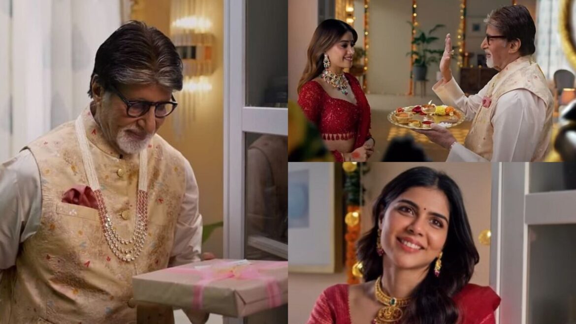 Grandfather Amitabh Bachchan gets sweet gift from Kalyani Priyadarshan, makes Janhvi Kapoor's Diwali special in new ad