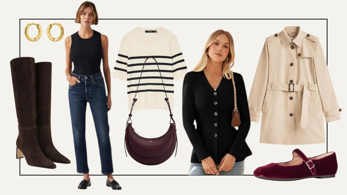 Collage of Amazon fashion buys 