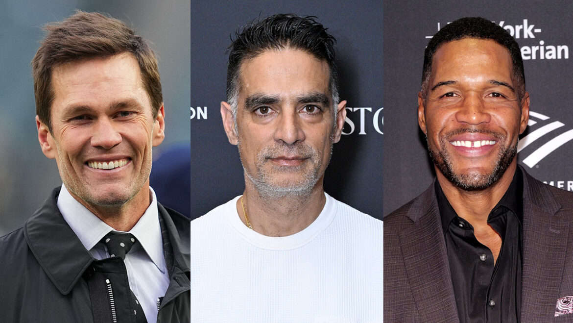 Tom Brady, Gotham Chopra and Michael Strahan