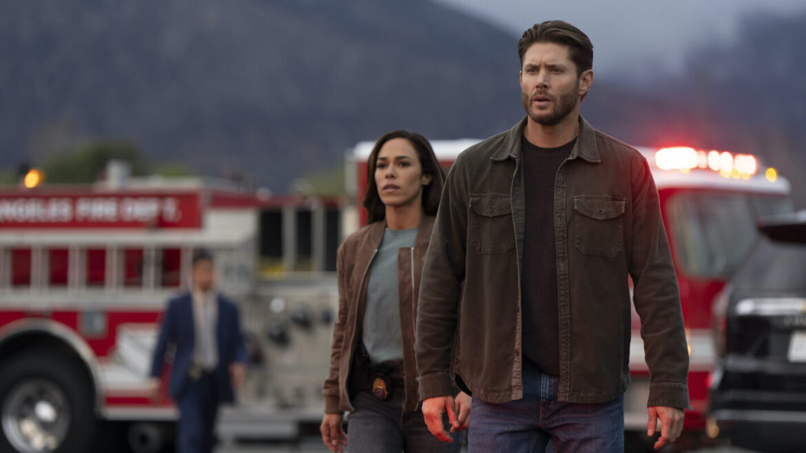 Amber Oliveras (Jessica Camacho) and Mark Meachum (Jensen Ackles) in 