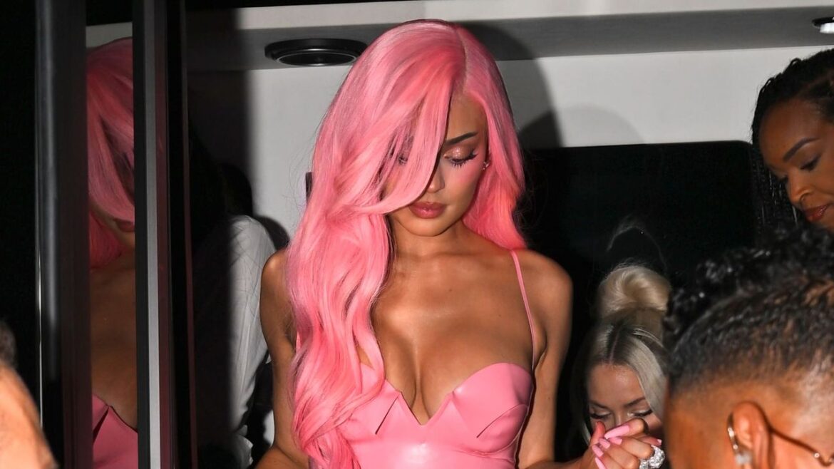 Kylie Jenner Found a Creative Way to Match 7-Year-Old Stormi in a Pink Latex Dress