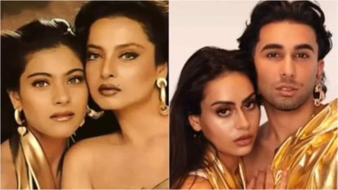 Nysa Devgn Recreates Kajol and Rekha’s Iconic 1996 Photoshoot, Internet Calls It A Perfect Tribute