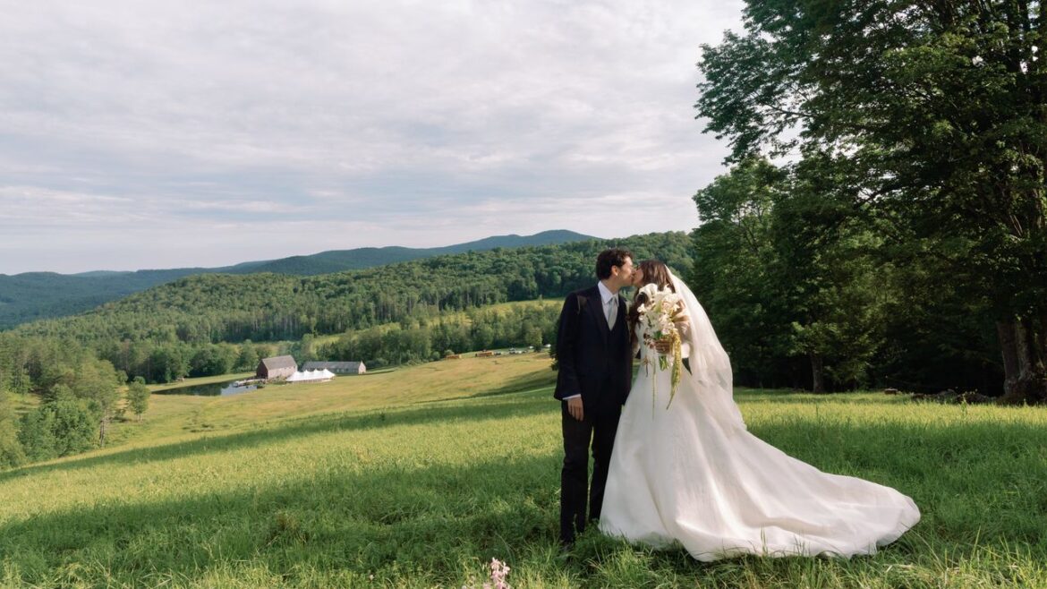 The Bride Wore Custom Danielle Frankel for Her Bucolic Vermont Farm Wedding