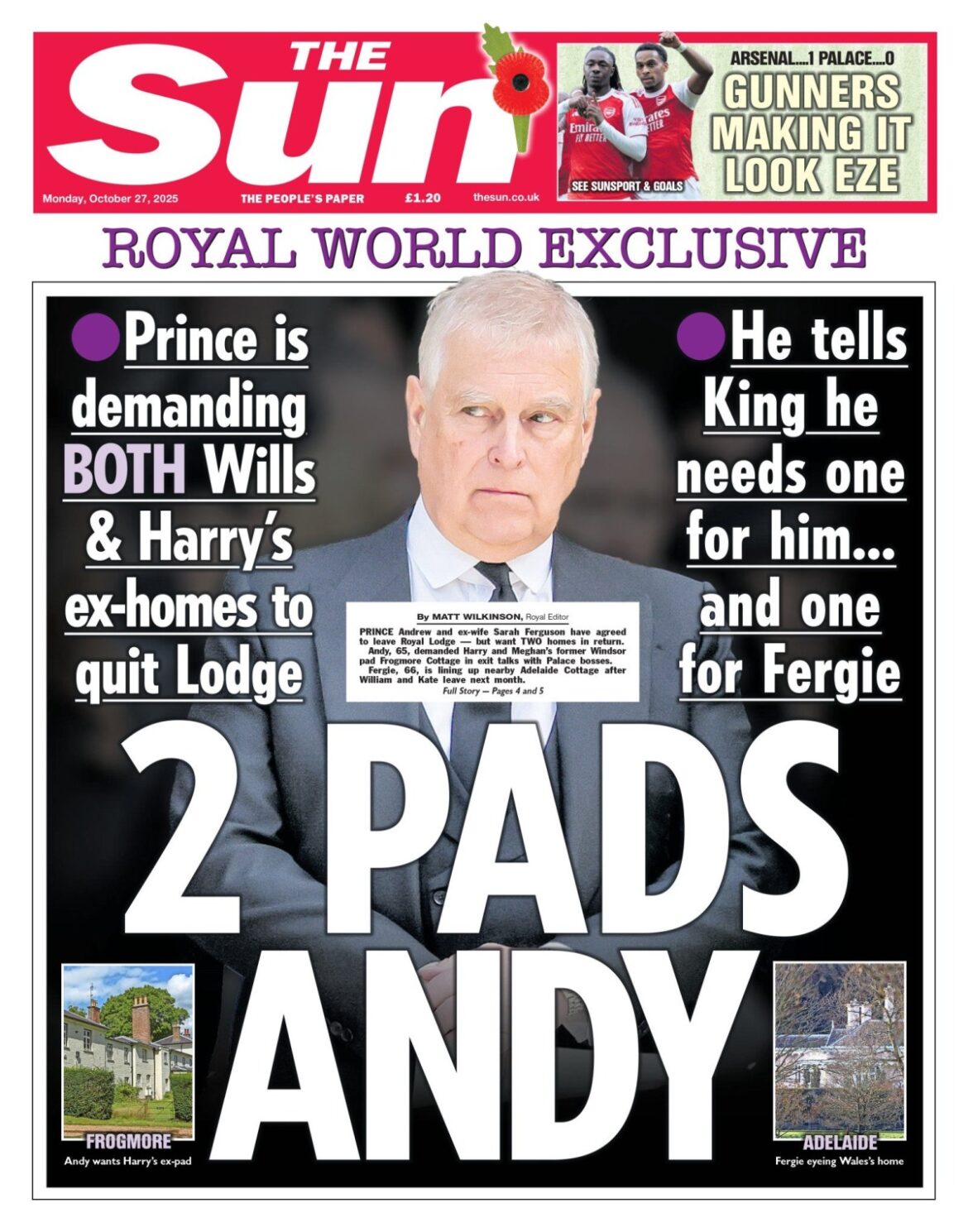 bitchy | Prince Andrew demands two homes in exchange for Royal Lodge: Adelaide & Frogmore